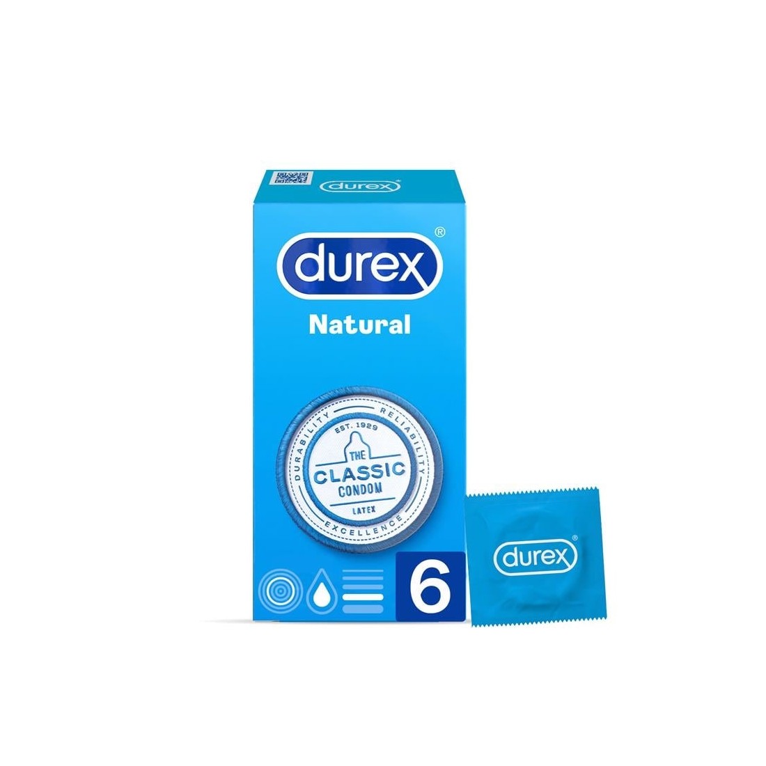 Preservativos Durex Natural Plus - 6 Unidades - PR2010308216
